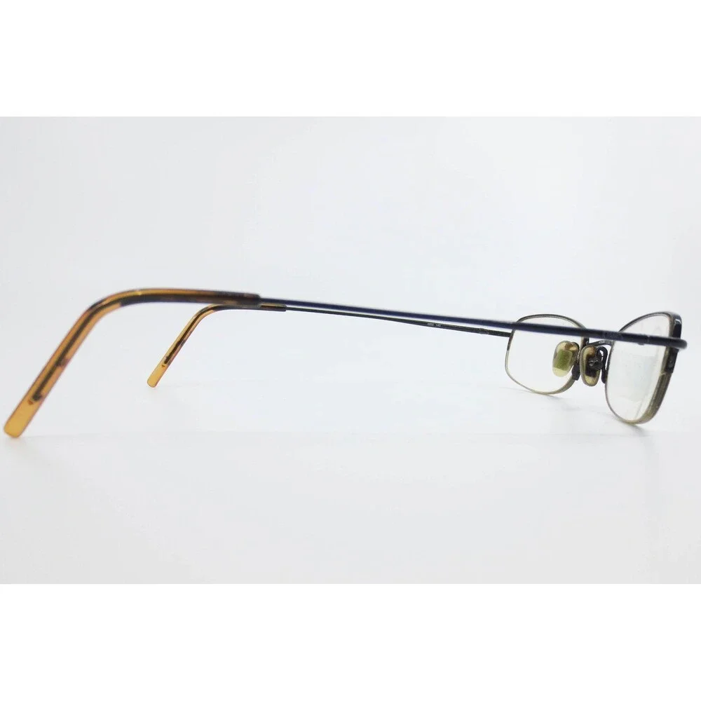 Chaps 118 CC03 Mens Oval Semi Rimless Black Metal Eyeglasses Frames 47-20-140